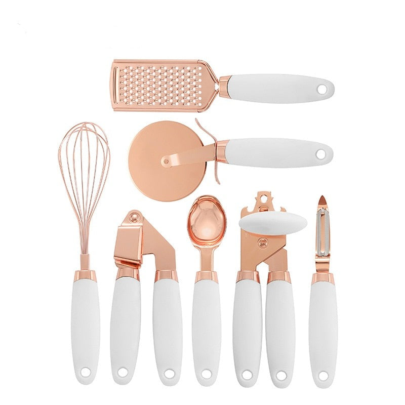 Rose on sale gold utensils